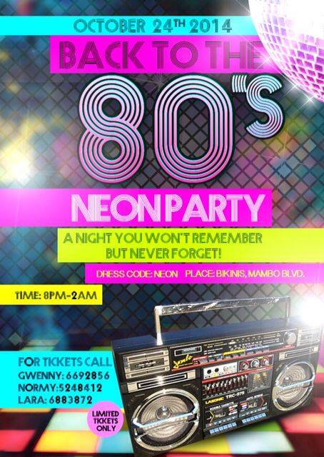 Back to the 80's Neon Party - Curaçao Party Guide